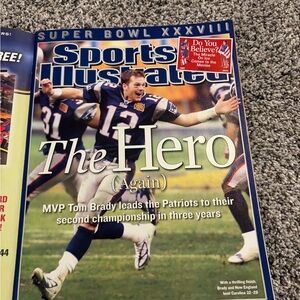 Tom Brady Super Bowl 38 Sports Illustrated football champions Magazine